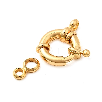 Brass Spring Ring Clasps KK-D407-01G-C-1