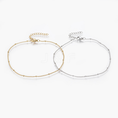 304 Stainless Steel Anklets AJEW-H013-03-1