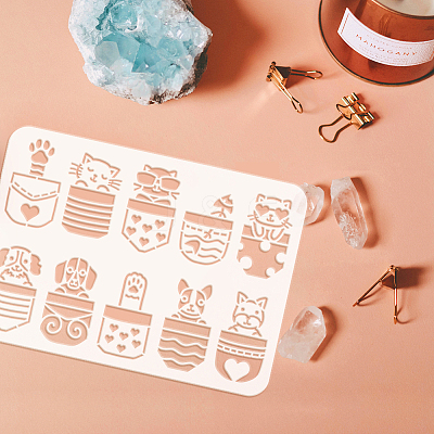 Plastic Drawing Painting Stencils Templates DIY-WH0396-575-1
