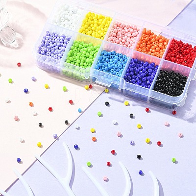 100G 10 Style 11/0 Glass Seed Beads SEED-YW0002-41-1