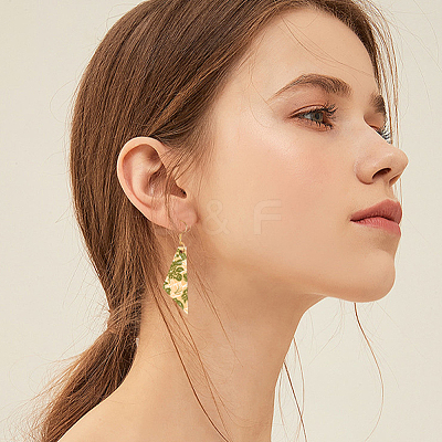 DIY Wooden Dangle Earring Making Kits DIY-SP0005-02-1