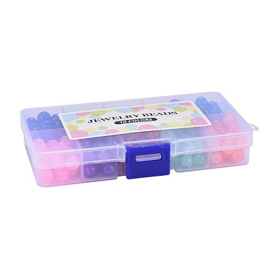 Baking Paint Crackle Glass Beads DGLA-X0008-1