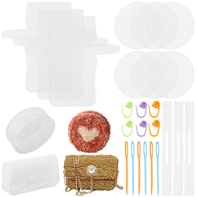 6 Bags 2 Styles DIY Plastic Knitting Crochet Bag Making Kits DIY-CP0012-63-1