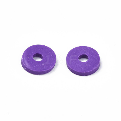 Handmade Polymer Clay Beads Strands CLAY-R089-6mm-013-1