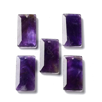 Natural Amethyst Pendants G-G063-01B-1