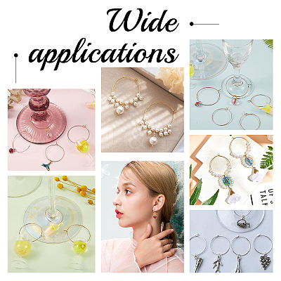 50Pcs 5 Colors Ion Plating(IP) 316 Stainless Steel Hoop Earrings Findings STAS-DC0003-93-1