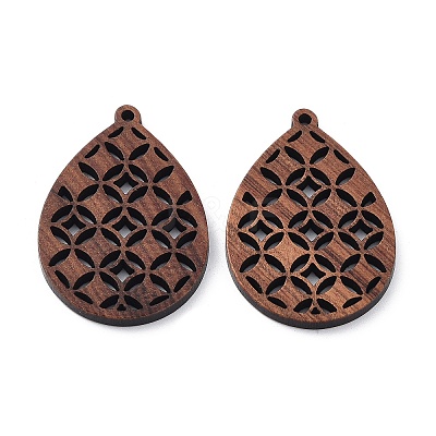 Walnut Wood Laser Cut Pendants X-WOOD-Q051-04J-1
