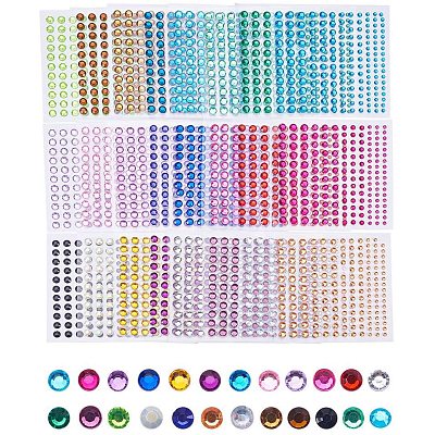 Transparent Acrylic Rhinestone Sticker DIY-WH0012-03-1