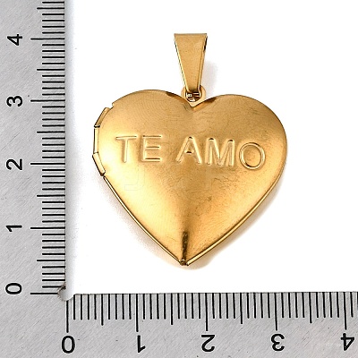 316 Stainless Steel Locket Pendants STAS-N0016-18B-G-1