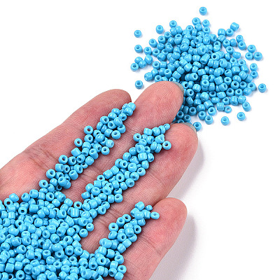 Baking Paint Glass Seed Beads SEED-S001-K10-1