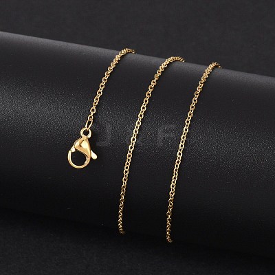304 Stainless Steel Cable Chain Necklaces X-NJEW-M151-24G-1