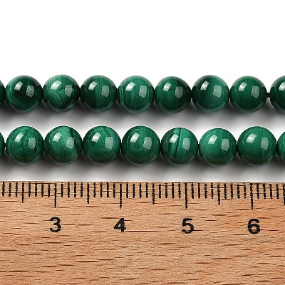 Natural Malachite Beads Strands G-A271-A01-6mm-1