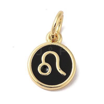 Real 18K Gold Plated Brass Enamel Charms KK-L216-001G-H01-1