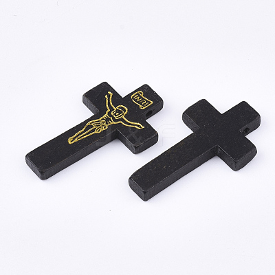 Printed Wooden Pendants WOOD-S050-35B-01-1