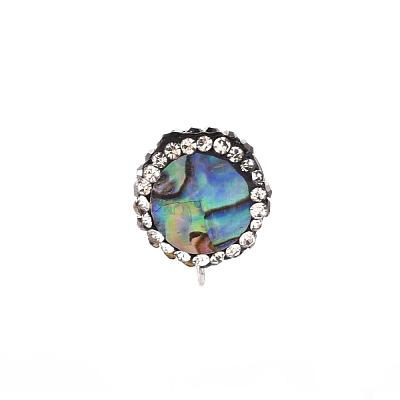 Abalone Shell/Paua Shell Stud Earring Findings X-EJEW-S198-03-1