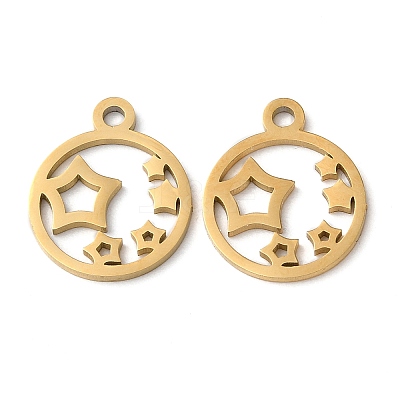 Ion Plating(IP) 304 Stainless Steel Charms STAS-Q303-02G-1