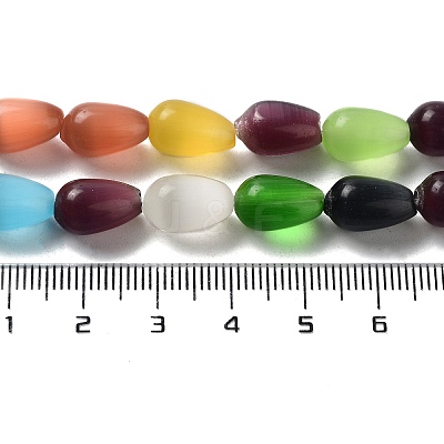 Cat Eye Glass Bead Strands CE-R010-05-1