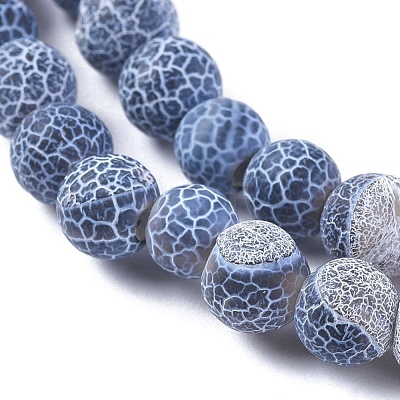 Natural Weathered Agate Beads Strands G-L534-02-6mm-1