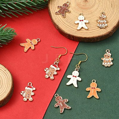 10Pcs 5 Styles Alloy Enamel Pendants FIND-YW0005-43-1
