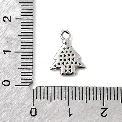Christmas Brass Micro Pave Cubic Zirconia Charms KK-L258-04P-C01-1