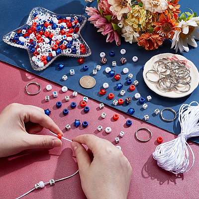 Independence Day DIY Keychain Making Kits DIY-BM0001-35-1