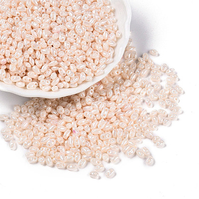 Opaque Colours Luster Glass Seed Beads SEED-T006-02H-1