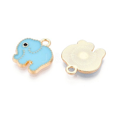 Alloy Enamel Charms PALLOY-T092-31G-04-1
