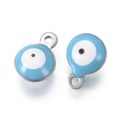 304 Stainless Steel Enamel Charms STAS-G122-24A-1