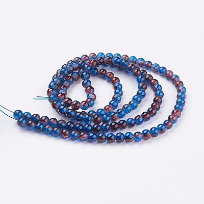 Crackle Glass Beads Strands X-CCG-Q002-6mm-12-1