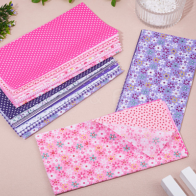 28Pcs 2 Colors Printed Cotton Fabric DIY-TA0014-86-1