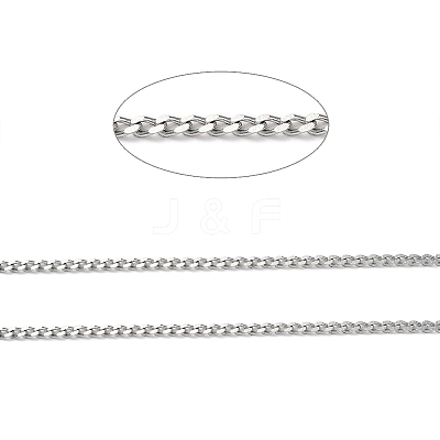 Tarnish Resistant 304 Stainless Steel Faceted Curb Chains CHS-G027-07P-1