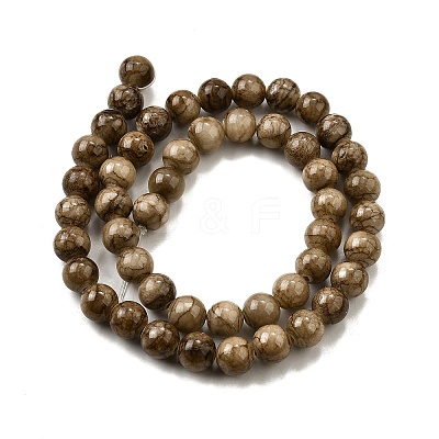 Natural Striped Stone Beads Strands G-D315-A01-03-8mm-1