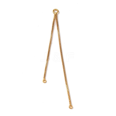 Brass Tassel Box Chain Big Pendants KK-G510-13G-1