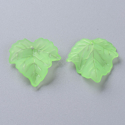 Autumn Theme Transparent Frosted Acrylic Pendants PAF002Y-28-1