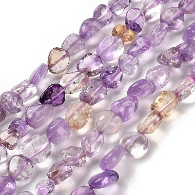 Natural Ametrine Beads Strands G-P497-01E-50-1