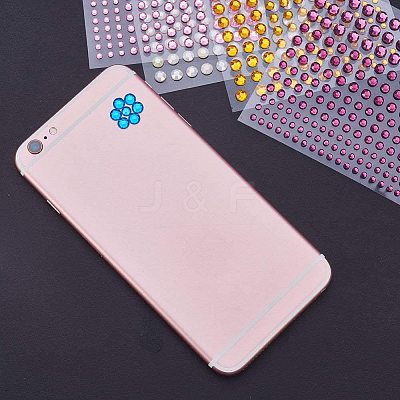 Transparent Acrylic Rhinestone Sticker DIY-WH0012-03-1