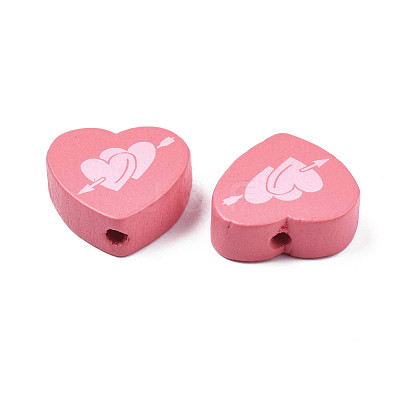 Spray Painted Maple Wood Beads WOOD-Q030-88C-1