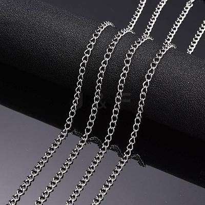 Tarnish Resistant 304 Stainless Steel Twist Chains CHS-K001-24-3mm-1