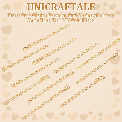 30Pcs Brass Curb Chains Extender KK-UN0001-78-1