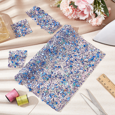 Hotfix Rhinestone Sheet RESI-WH0035-24A-1