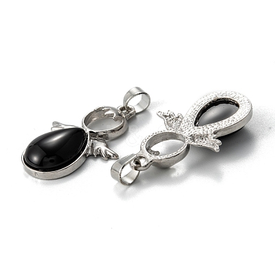 Synthetic Black Stone Pendants G-H180-09P-1