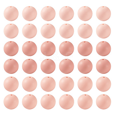 45Pcs 3 Colors Round Silicone Focal Beads SIL-TAD0001-01F-1
