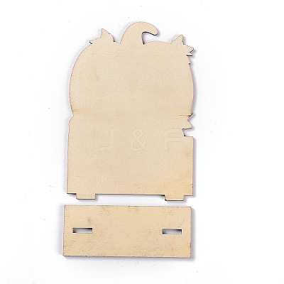Natural Wood Display Decorations DJEW-O001-26-1