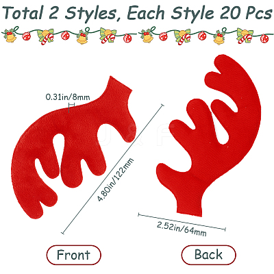 40Pcs 2 Styles Christmas Theme Ornament Accessories FIND-GF0007-14A-1