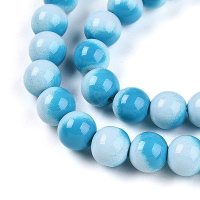 Baking Paint Glass Beads X1-DGLA-N012-8mm-05-1