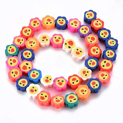 Handmade Polymer Clay Beads Strands X-CLAY-N008-013-1