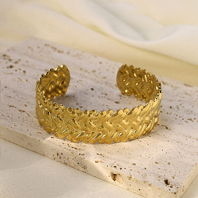 Braided 304 Stainless Steel Cuff Bangles FS-WG028A4-01-1