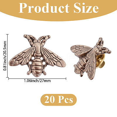 20Pcs Alloy Lapel Pin Backs for Backpack Clothes JEWB-CY0001-10-1