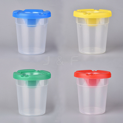 Children's No Spill Plastic Paint Cups TOOL-L006-08-1