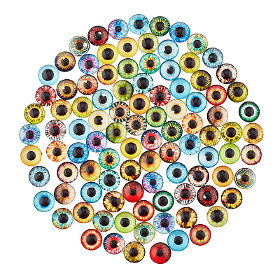 Flat Back Glass Cabochons GGLA-PH0007-93A-1